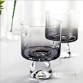 European style smoke glass carafe and tumbler set